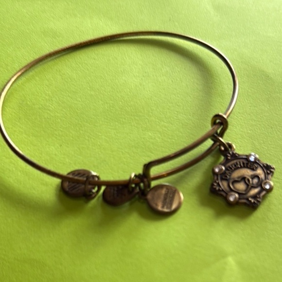 Alex and Ani Gold Bangle Daughter Bracelet with Swavorski Crystals, Pre-loved - Picture 4 of 7